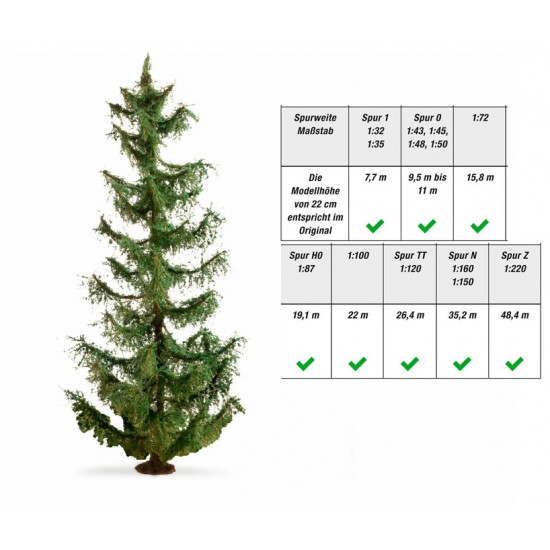 Spruce Tree (height: 22cm, assembled and painted)