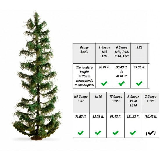 Spruce Tree (height: 25cm, assembled and painted)