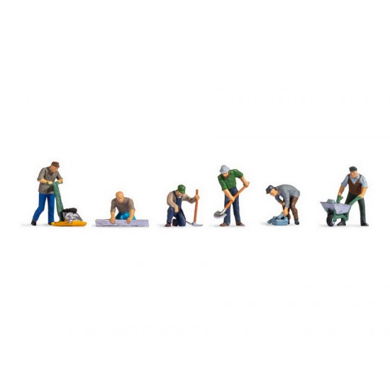 N Scale Road Workers (6 figures)