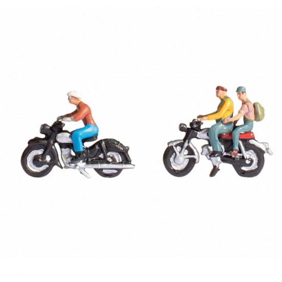 Summer Figures N Motorcyclists (assembled and painted)