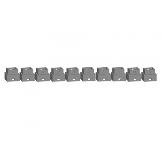 HO, TT, N Scale Easy-Track Railway - Pillar Element (10pcs, 16 mm x 16 mm x 9 mm)