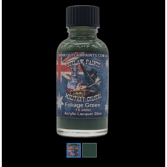 Australian Military Colour - #Foliage Green FS34092 (30ml, acrylic lacquer)