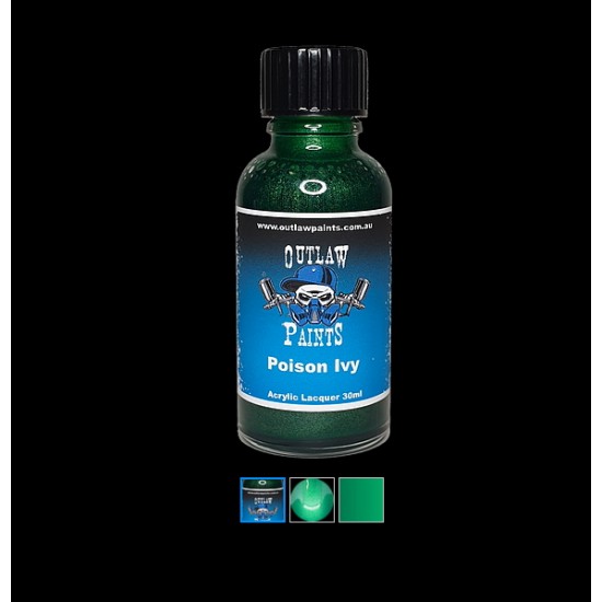 Acrylic Lacquer Paint - Metallic Colour Poison Ivy (30ml)