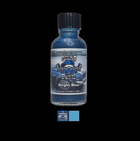 Acrylic Lacquer Paint - Metallic Colour Bright Blue (30ml)