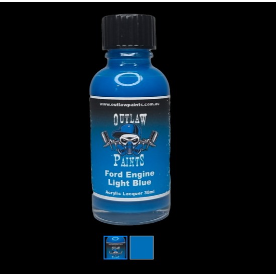 Acrylic Lacquer Paint - Ford Engine Blue (30ml)