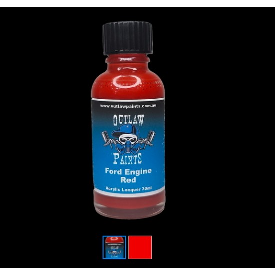 Acrylic Lacquer Paint - Ford Engine Red (30ml)