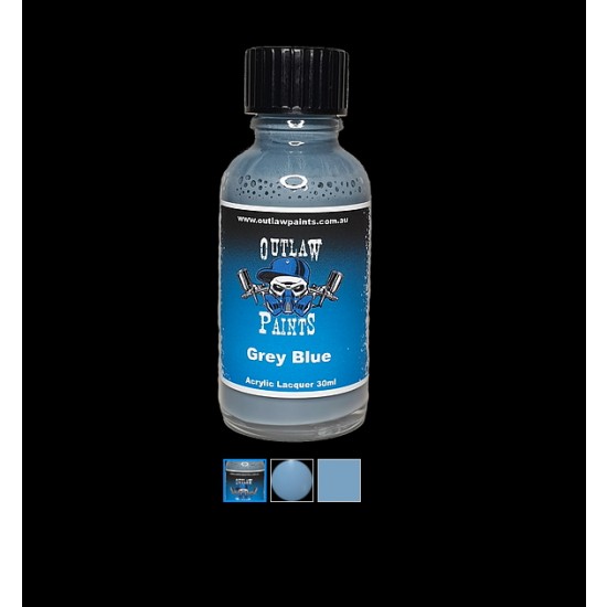 Acrylic Lacquer Paint - Solid Colour Grey Blue (30ml)