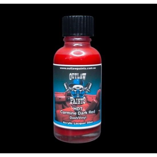 Acrylic Lacquer Paint - Solid Colour HDT Carmine Light Red (30ml)