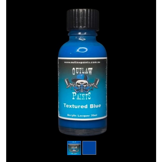 Acrylic Lacquer Paint - Solid Colour Textured Blue (30ml)