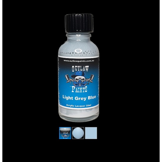 Acrylic Lacquer Paint - Solid Colour Light Grey Blue (30ml)