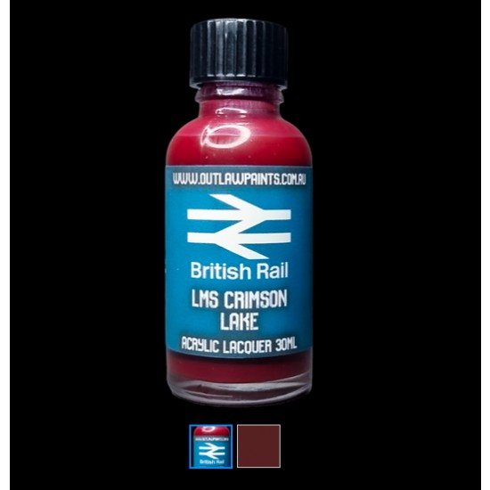 Acrylic Lacquer Paint - Solid Colour LMS Crimson Lake (30ml)