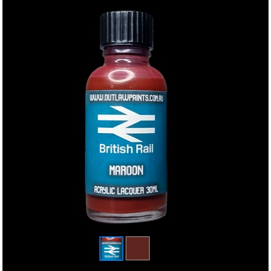 Acrylic Lacquer Paint - Solid Colour Maroon (30ml)