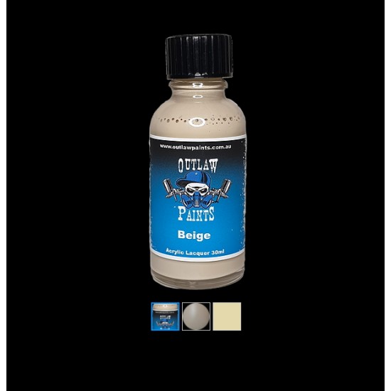 Acrylic Lacquer Paint - Solid Colour Beige (30ml)