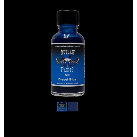 Acrylic Lacquer Paint - Solid Colour VR Diesel Blue (30ml)