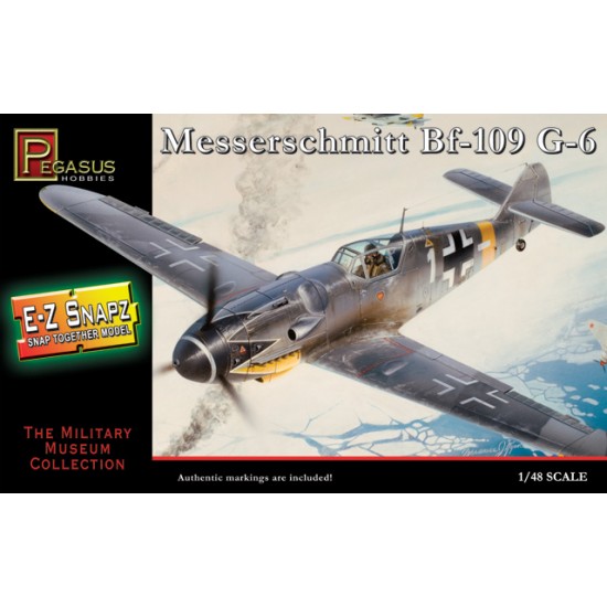 1/48 Messerschmitt Bf-109G-6 w/Markings (Snap Together)