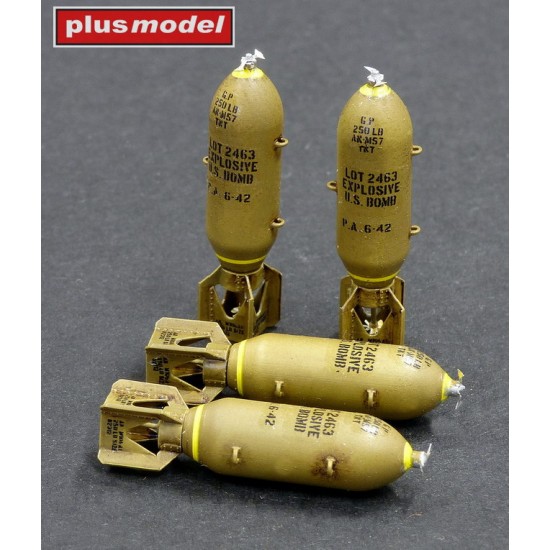 1/48 US Bombs 250lb (4pcs)