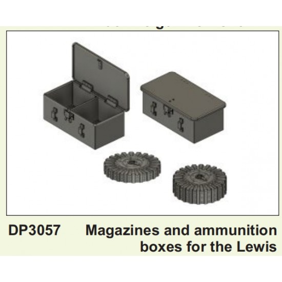 1/35 Lewis Machine Gun Magazines and Ammunition Boxes