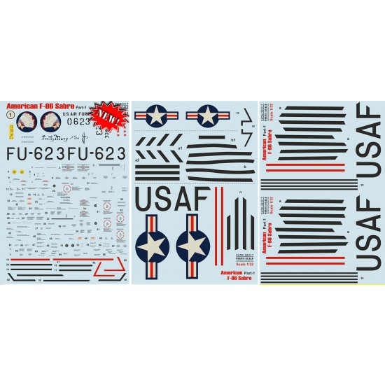 1/32 American F-86 Sabre Part.1 Decals