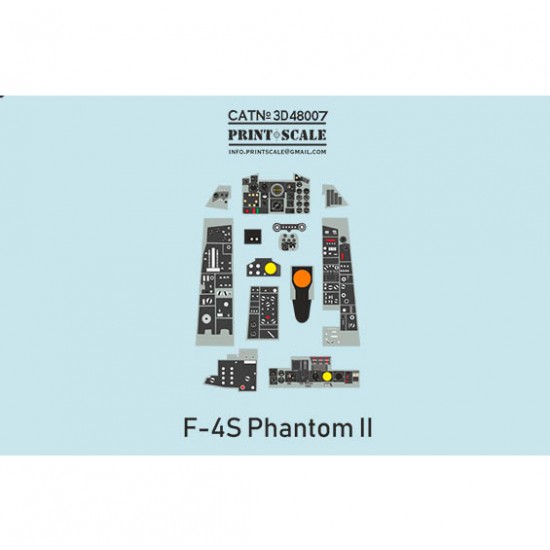 1/48 McDonnell Douglas F-4S Phantom II Instrumental Panel