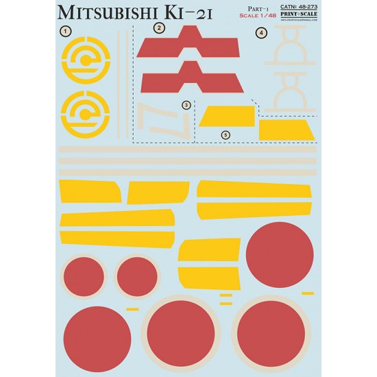 Decal for 1/48 Mitsubishi Ki-21 Part 1