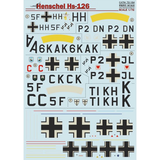 1/72 Wet Decals - Henschel Hs 126