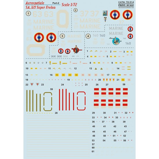 1/72 Aerospatiale SA.321 Super Frelon Part.2 Decals