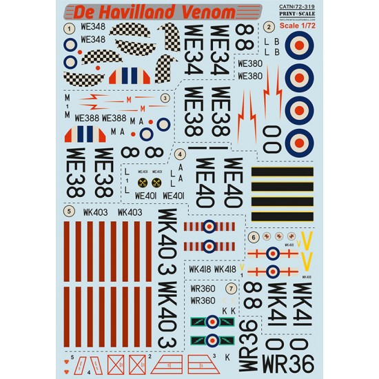 1/72 De Havilland Sea Venom Decals