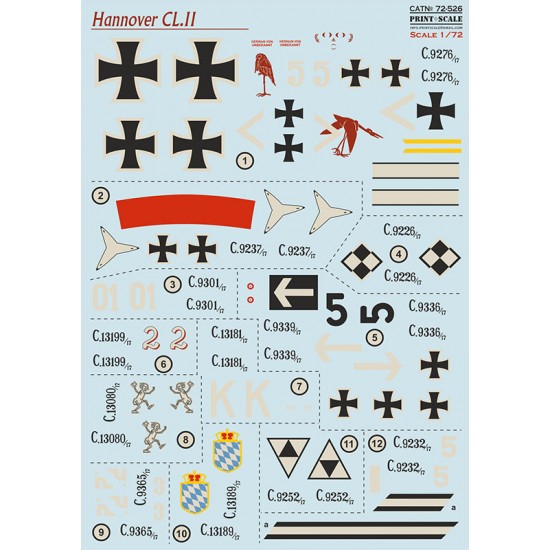 1/72 Hannover CL.II Decal