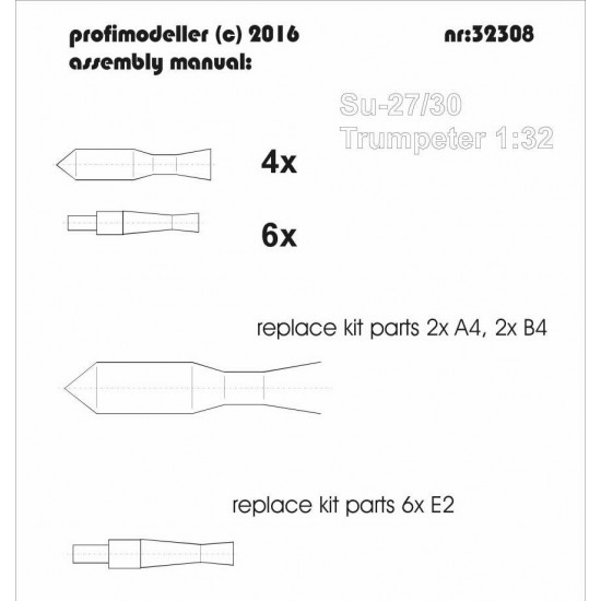 1/32 Sukhoi Su-27/30 Static Electricity Ports for Trumpeter kits