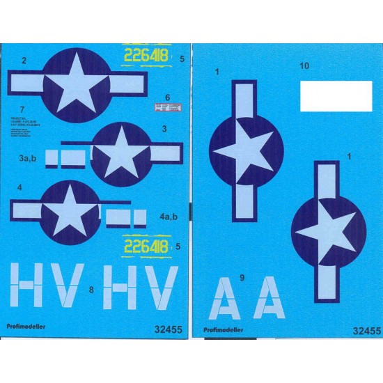 Decals for 1/32 Republic P-47D-25 Thunderbolt 27 Kills End of June 1944