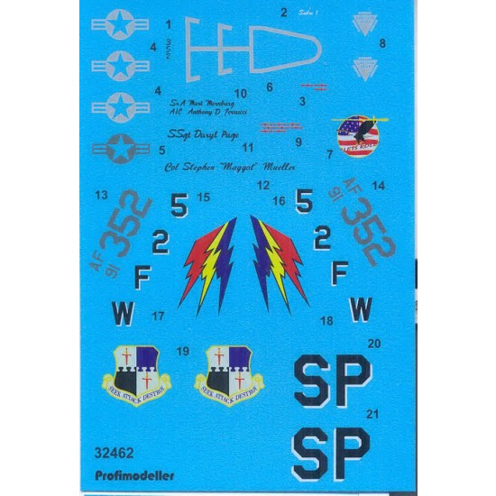 Decals for 1/32 F-16CJ Fighting Falcon (Block 50C) AB Spangdahlem