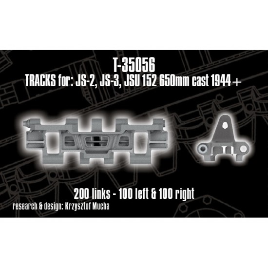 1/35 Tracks for JS-2 (IS-2), JS-3, JSU-152 650mm cast 1944+