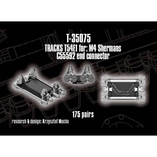 1/35 T54E1 Tracks for M4 Sherman (C55592 end connector)