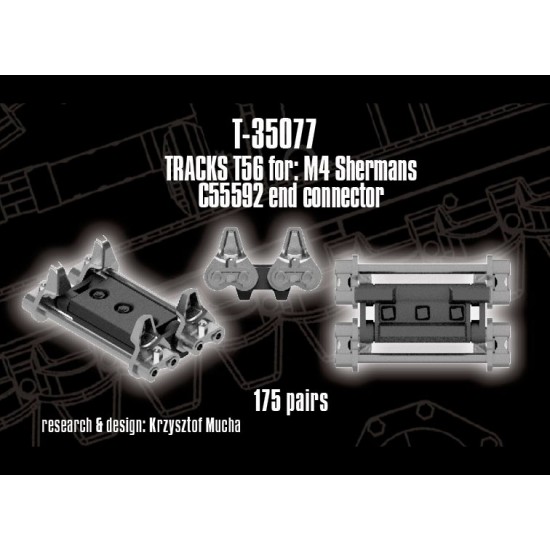 1/35 T56 Tracks for M4 Sherman (C55592 end connector)