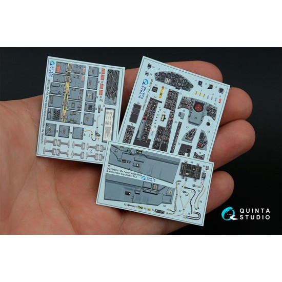 1/32 F-104S-ASA Coloured Interior Detail Parts for Italeri kits