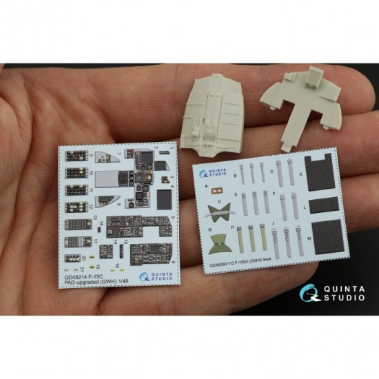 1/48 F-15C PAD upgraded 3D-Printed & Coloured Interior on Decal w/resin for GWH kits