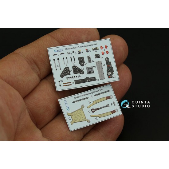 1/48 Fiat CR.42 Falco Interior Detail Parts for Italeri kits