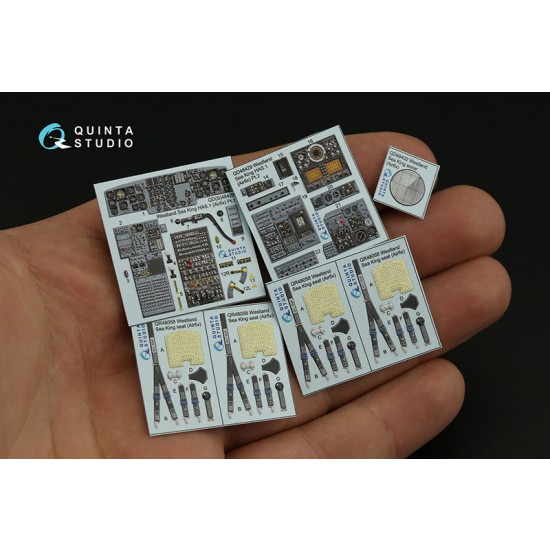 1/48 Westland Sea King HAS.1 Interior Details on 3D Decal for Airfix kits