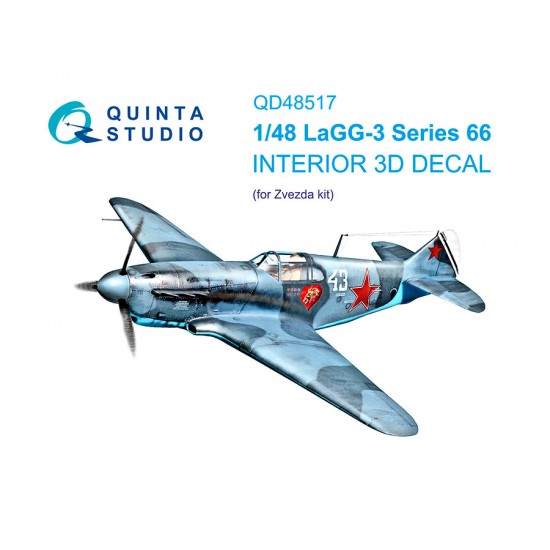 1/48 LaGG-3 Series 66 Interior 3D Decal for Zvezda kits