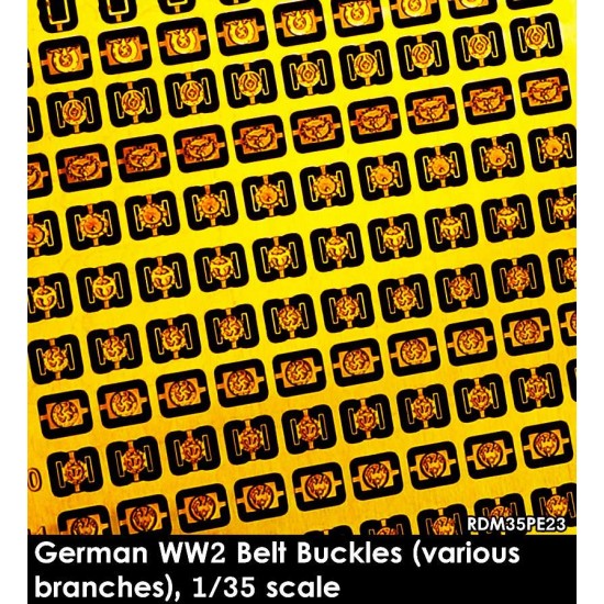 1/35 WWII German Belt Buckles (Heer/WSS, Polizei, RAD, SA, KM, LW)