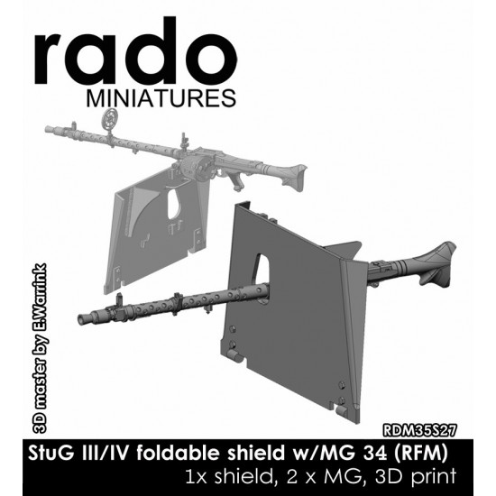 1/35 StuG III/IV Foldable Shield with MG 34 for Rye Field Model