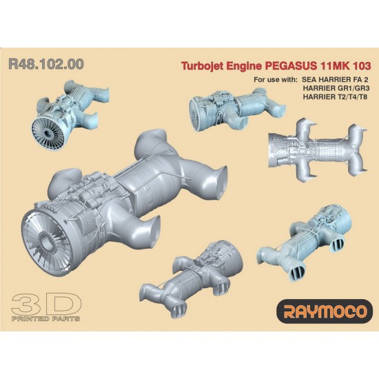 1/48 Harrier Turbo Jet Engine Pegasus 11 Mk 103 for Fa 2, Gr1/Gr3,T2/T4/T8