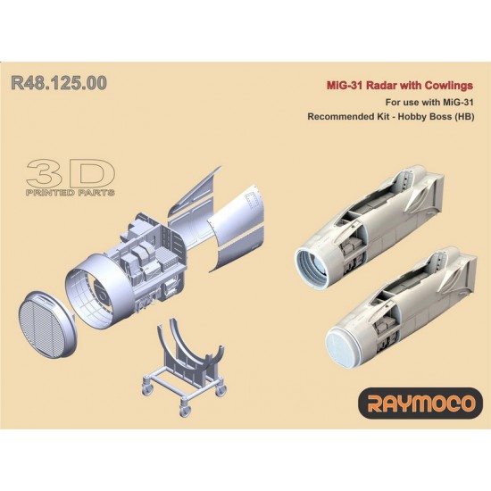 1/48 Mikoyan MiG-31 Radar with Cowlings for Hobby Boss kits