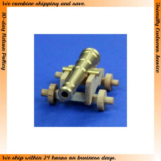 Cannon with Carriage Kit 26mm (4pcs, Barrel length 32mm, Carriage Length 20mm)