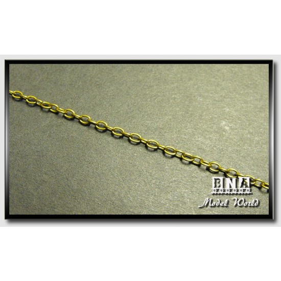 Brass Link Chain 2,6 x 3,8 (1 metre)