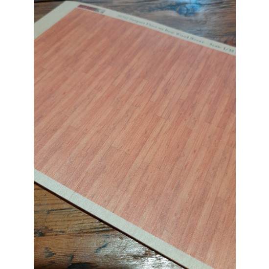 1/35 Parquet Floor on Real Wood Brown - A5 sheet 15 x 20cm