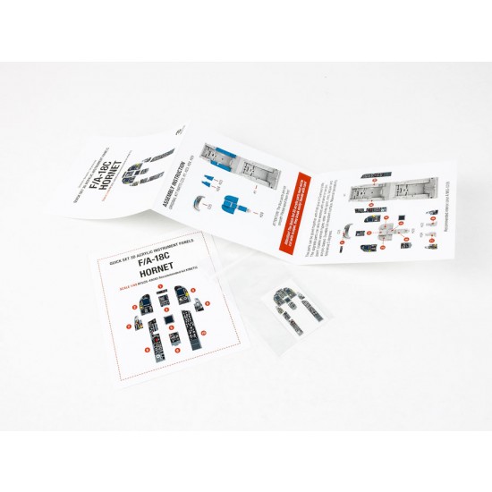 1/48 McDonnell Douglas F/A-18C Hornet Instrument Panel for Kinetic kit