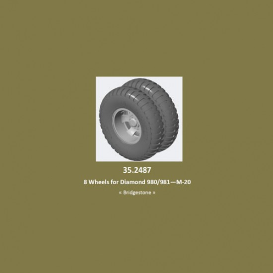 1/35 Diamond 980/981-M-20 8 Wheels (Bridgestone tyres) for Merit / I Love Kit