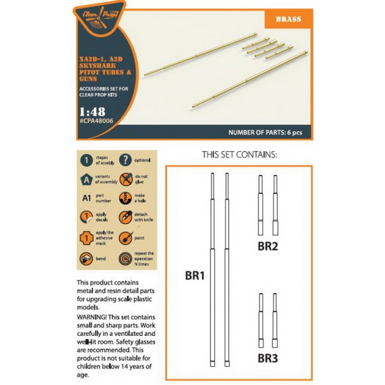 1/48 Douglas XA2D-1, A2D Skyshark Pitot Tubes and Guns