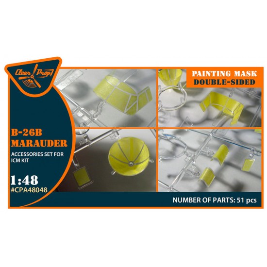 1/48 Martin B-26B Marauder Double-sided Paint Masks for ICM kit